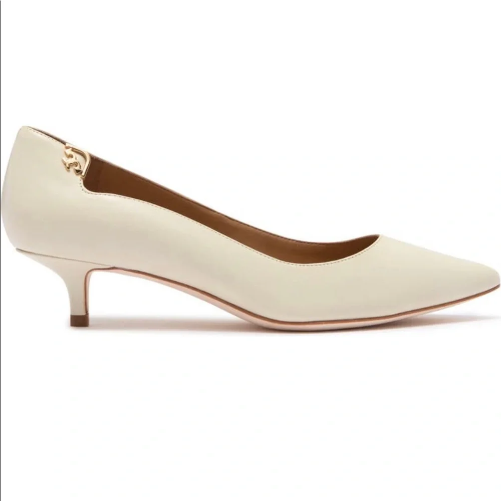Tory Burch Elizabeth Pointed Toe Leather Pump